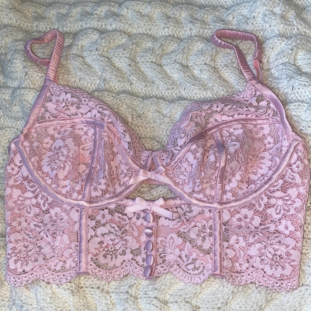 For Love and Lemons Creamsicle Lace Bra